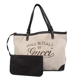 Gucci-Gucci braune Canvas-Tote-Tasche-Braun