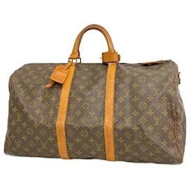 Louis Vuitton-Louis Vuitton Monogram Keepall 50 Boston Bag-Brown