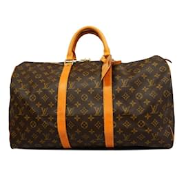 Louis Vuitton-Louis Vuitton Monogram Keepall 50 Boston Bag-Brown