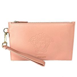 Pochette en cuir Medusa de Versace Rose