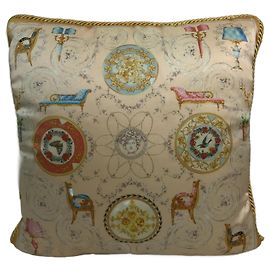 Versace Medusa Light Orange Cushion Orange