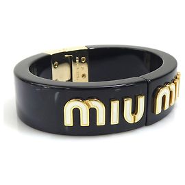 Schwarzes Acrylarmband Miu Miu Schwarz