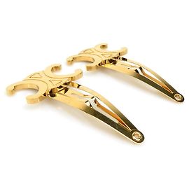 Céline Prendedor de cabelo de metal dourado Celine Dourado