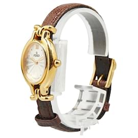 Fendi-Fendi Changeable Strap 5 Colors Watch 640L-Brown,Golden