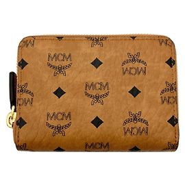 MCM Brown Leather Coin Purse Brown