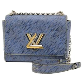 Louis Vuitton-Louis Vuitton Epi Denim Twist MM Shoulder Bag-Blue