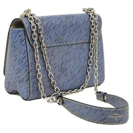 Louis Vuitton-Louis Vuitton Epi Denim Twist MM Shoulder Bag-Blue