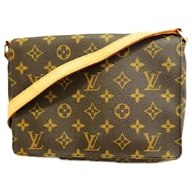 Louis Vuitton-Louis Vuitton Monogram Musette Tango Shoulder Bag-Brown