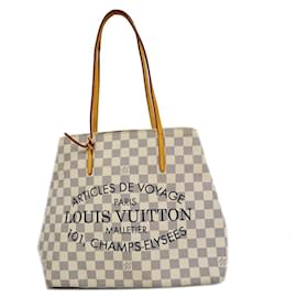 Louis Vuitton-Louis Vuitton Damier Azur Cabas MM Tasche-Weiß