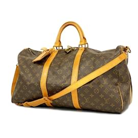 Louis Vuitton-Louis Vuitton Monogram Keepall Bandoulière 50-Braun