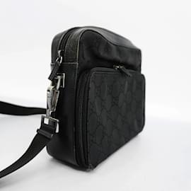 Gucci-Gucci Black Nylon Shoulder Bag-Black