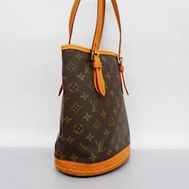 Louis Vuitton-Louis Vuitton Monogram Bucket PM Tote Bag-Braun