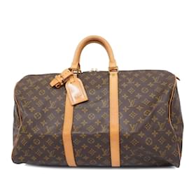 Louis Vuitton-Louis Vuitton Monogram Keepall 50 Boston Tasche-Braun