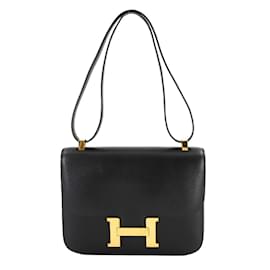 Hermès-Hermes Constance 23 Schultertasche-Schwarz