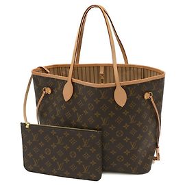 Sac tote Neverfull MM Monogram Louis Vuitton Beige