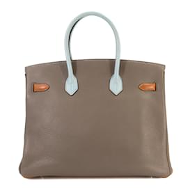 Hermès-Hermes Birkin 35 Harlequin Handbag-Blue,Grey,Taupe