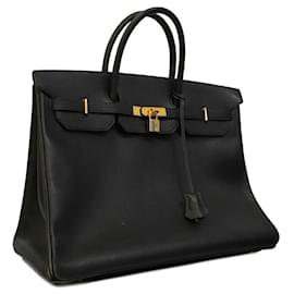 Hermès-Hermes Birkin 40 Handbag-Black