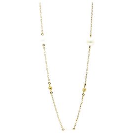 Mikimoto 18K Gold Perlenanhänger Halskette Golden