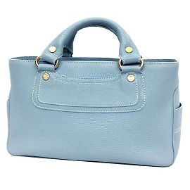 Céline Celine Boogie Bag Handtasche aus blauer Leder Blau
