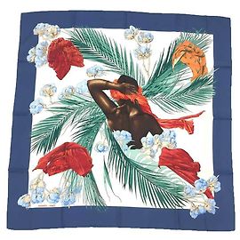 Hermès Sciarpa Hermes Carre 90 in blu Blu