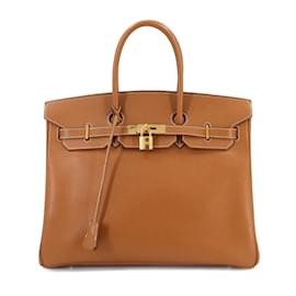 Hermès-Hermes Birkin 35 Handtasche in Goldbraun-Braun