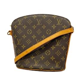 Louis Vuitton-Drouot Schultertasche Monogramm Louis Vuitton-Braun