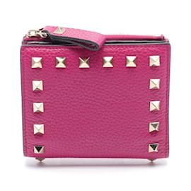 Valentino Garavani-Valentino Garavani ROCKSTUD Bi-fold Wallet-Pink