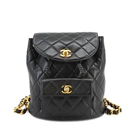 Chanel-Chanel Matelassé Kettenrucksack-Schwarz