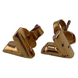 Louis Vuitton-Louis Vuitton Essential V Earrings-Golden