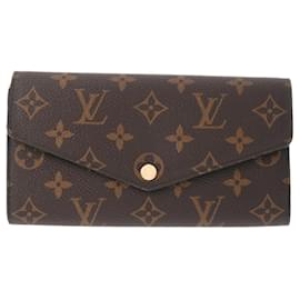 Louis Vuitton-Louis Vuitton Monogram Portefeuille Sarah Long Wallet-Brown,Blue,Monogram