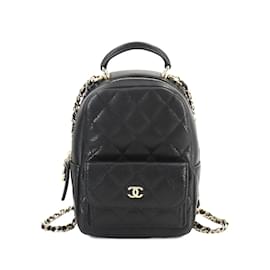 Chanel-Chanel Matelassé Kettenrucksack-Schwarz