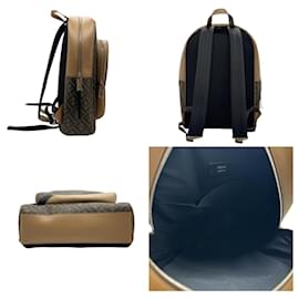 Fendi-Fendi Zaino Tess.PU FF Leather Backpack-Brown