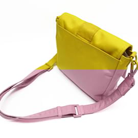 Fendi-Fendi Yellow Nylon Shoulder Bag-Yellow