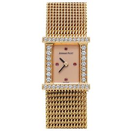 Relógio de pulso feminino a quartzo Audemars Piguet Charleston Bege