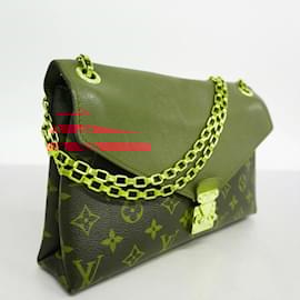 Louis Vuitton-Louis Vuitton Monogram Pallas Chain Shoulder Bag-Brown,Fuschia