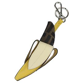 Porte-clés Fendi avec motif banane Multicolore Jaune