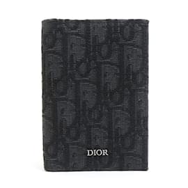 Christian Dior-Christian Dior Black Canvas Card Case-Black