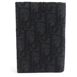 Christian Dior-Christian Dior Black Canvas Card Case-Black