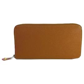 Hermès-Hermes Azap Long Silk In Round Wallet for Women-Brown