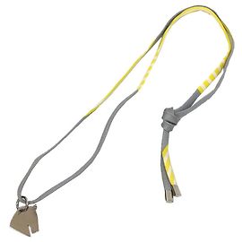 Hermès Colar Choker Strap Tourbillon Hermes Marrom Amarelo