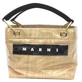 Marni Glossy Grip Raffia Tote Bag Other