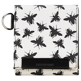 Christian Dior-Dior Homme Bee Tri-fold Wallet-Black,White