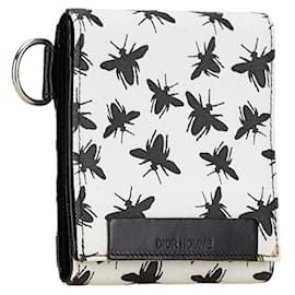 Christian Dior-Dior Homme Bee Tri-fold Wallet-Black,White