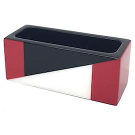 Hermès-Anneau de foulard Color Block Hermes-Noir,Blanc,Rouge