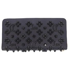 Christian Louboutin Panettone Multi Metal Spike Geldbörse Rot Marineblau