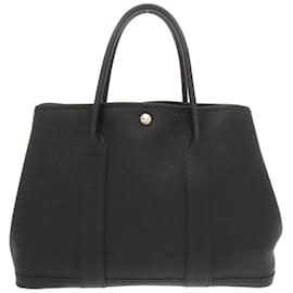 Hermès-Hermes Garden PM Negonda Black Tote Bag-Black