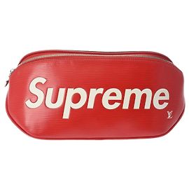 Supreme Bolso de cuero rojo supremo Roja