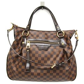 Borsa a Spalla Louis Vuitton Damier Évora MM N41131 Damier ebene