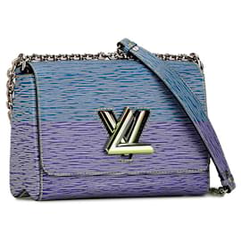 Louis Vuitton-Louis Vuitton Epi Denim Twist MM Chain Shoulder Bag-Yellow,Light blue