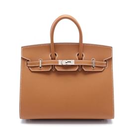 Hermès-Hermes Birkin 25 Handbag-Brown